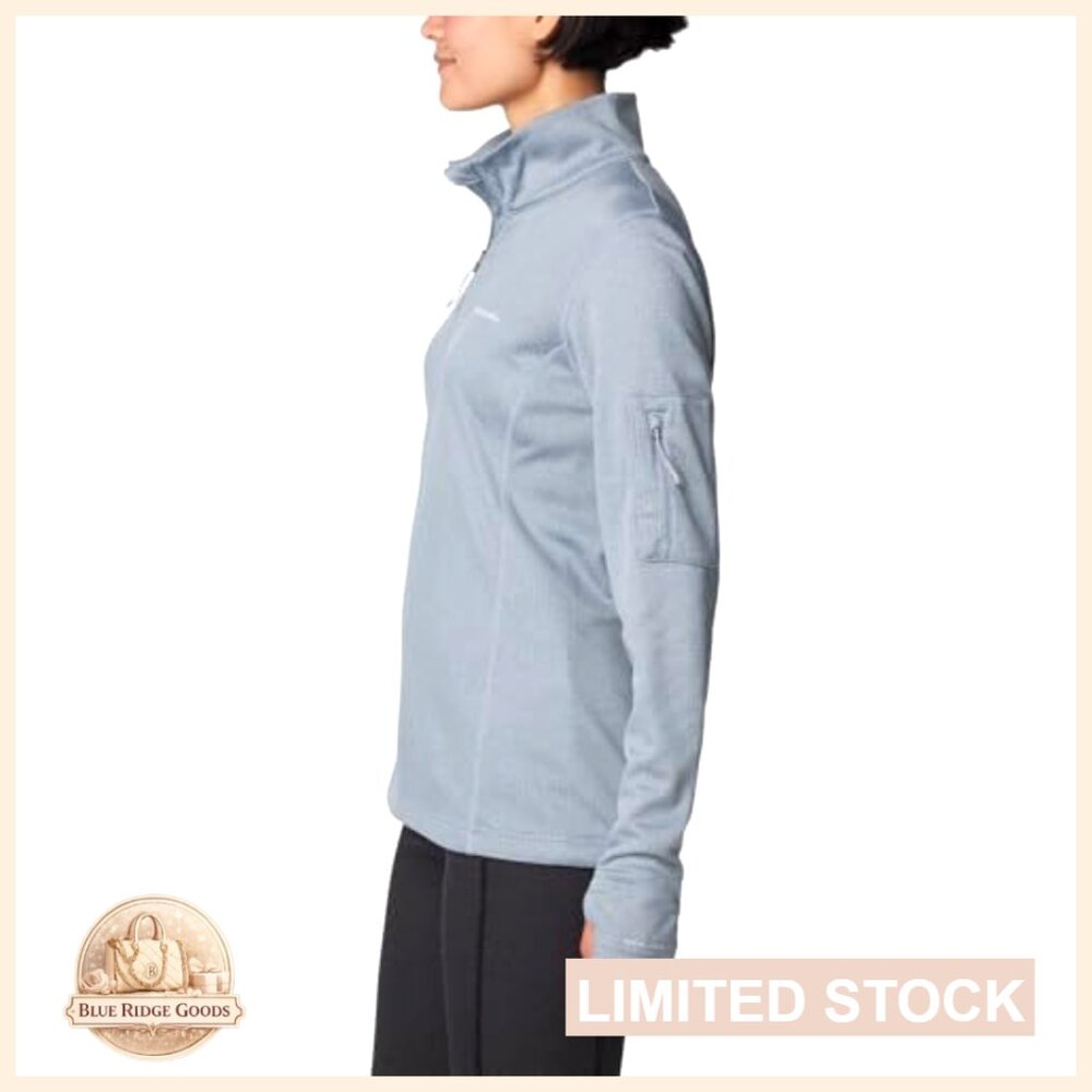 Grid Fleece Half Zip Pullover Performance Active … - image 3